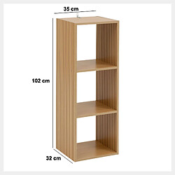 Five Simply Smart Étagère 3 cases mix en bois TASSO - Beige