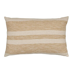 Atmosphera Coussin à Rayures Effet Jute Laini 38x58cm Naturel