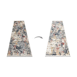 Avis RUGSX Tapis, tapis de couloir moderne DISTIN 0123A rose poudre blanc - Abstraction, vintage, franges 80x200 cm