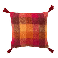 Paris Prix Coussin à Carreaux Berni 45x45cm Orange