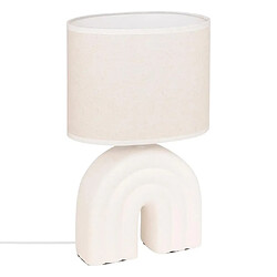 Atmosphera Lampe à Poser en Céramique Gabin 32cm Blanc