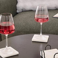 Avis Secret De Gourmet Lot de 4 Dessous de Verre en Marbre Morris 10cm Blanc