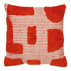 Atmosphera Coussin Déco Tufté Poppy 50x50cm Orange