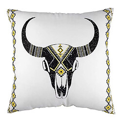 Paris Prix Coussin Déco Imprimé Boho 40x40cm Noir & Jaune