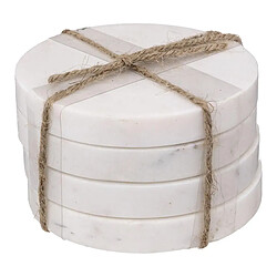 Avis Secret De Gourmet Lot de 4 Dessous de Verre Sublima 10cm Blanc