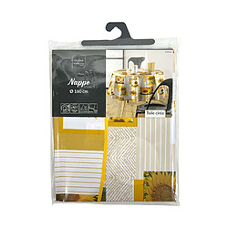 Paris Prix Nappe Toile Cirée Ronde Sunflower 160cm Jaune