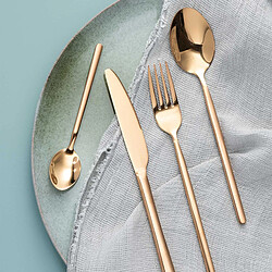 Paris Prix Ménagère 24 Pièces en Inox Brillant 27cm Cuivre