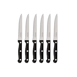 Secret De Gourmet Lot de 6 Couteaux de Table Steak 27cm Noir