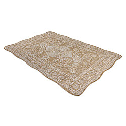 RUGSX Tapis en sisal ORGANIC 2762 Ornement, cadre naturel écru – forme irrégulière moderne 160x220 cm