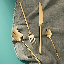 Paris Prix Ménagère 24 Pièces en Inox Brillant 27cm Or