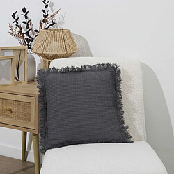 Avis Paris prix Coussin déco gaufré - 40x40 cm - Gris