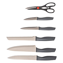 Five Simply Smart Bloc 5 Couteaux Avec Ciseaux Néo 36cm Gris