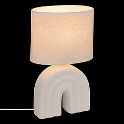Atmosphera Lampe à Poser en Céramique Gabin 32cm Blanc