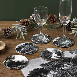 Avis Paris Prix Lot de 6 Dessous de Verre Black Forest 11cm Noir