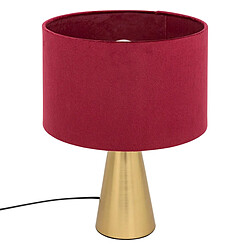 Atmosphera Lampe à Poser en Velours Siana 35cm Rouge Rubis