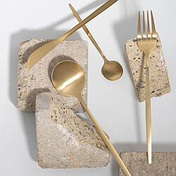 Paris Prix Ménagère 24 Pièces en Inox Mat 27cm Or