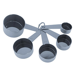 Paris Prix Lot de 5 Cuillères Doseuses Cup 15cm Gris