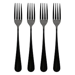 Secret De Gourmet Lot de 4 Fourchettes en Inox Shadow 20cm Noir