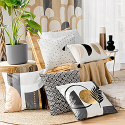 Paris Prix Coussin Déco Chenille Minela 45x45cm Naturel pas cher