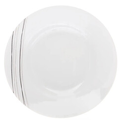 Secret De Gourmet Lot de 6 Assiettes Creuse Lignes 20cm Blanc