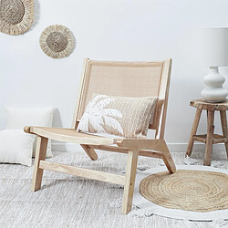 Avis Paris Prix Coussin Déco Palmier 30x50cm Naturel & Blanc