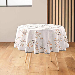 Paris Prix Nappe Ronde Antitache Imprimé Manola 180cm Naturel