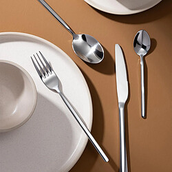 Paris Prix Ménagère 24 Pièces en Inox Brillant 27cm Argent