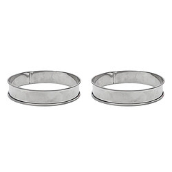 Paris Prix Lot de 2 Cercles à Tartelette Mamie Lily 12cm Argent