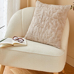 Atmosphera Coussin Déco Jacquard Lethon 50x50cm Beige Lin pas cher