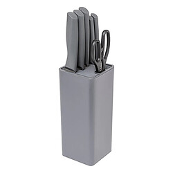 Five Simply Smart Bloc 5 Couteaux Avec Ciseaux Néo 36cm Gris