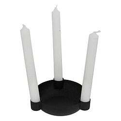 Atmosphera Bougeoir 3 Bougies en Métal Jiling 14cm Noir