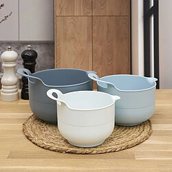 Paris Prix Lot de 3 Bols Pâtissiers Mélangeur 18cm Bleu pas cher