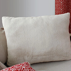 Avis Paris Prix Coussin Déco Imitation Fourrure Rabbit 50x65cm Beige