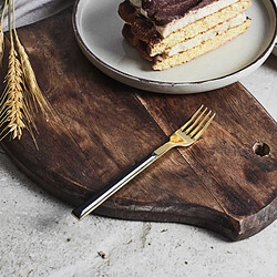 Paris Prix Lot de 4 Fourchettes à Dessert en Inox Charlotte 15cm Noir & Or