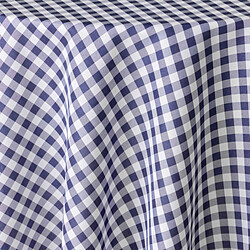 Paris Prix Nappe Ronde Antitache Imprimé Vichy 180cm Bleu