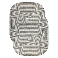 RUGSX Tapis en sisal ORGANIC 1835 Géométrique écru gris – naturel, forme irrégulière moderne 200x290 cm 