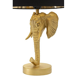 Paris Prix Lampe à Poser Design Elephant 43cm Or & Noir