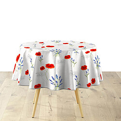 Paris Prix Nappe Ronde Imprimé Sisteron 160cm Blanc