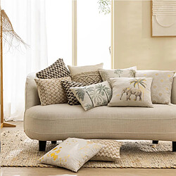 Acheter Paris Prix Coussin Déco Imprimé Willo 45x45cm Naturel