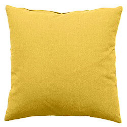 Paris Prix Coussin Déco Uni Déhoussable Panama 60x60cm Jaune