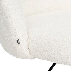 Atmosphera Chaise de bureau à roulette en bouclette GEOS - Blanc
