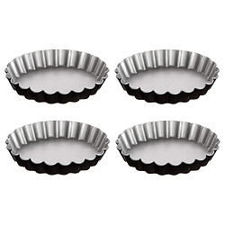 Five Simply Smart Lot de 4 Moules à Tartelettes Signature 12cm Noir