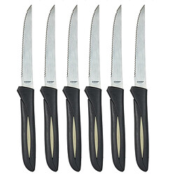 Paris Prix Lot de 6 Couteaux à Steak Inox 23cm Gris 