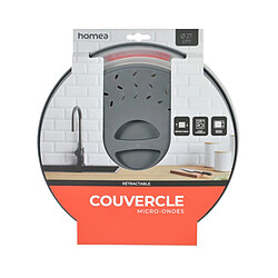 Paris Prix Couvercle Micro-Ondes Rétractable Merle 27cm Anthracite