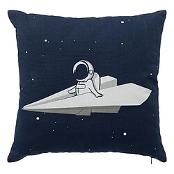 Atmosphera Coussin Déco Enfant Espace 40x40cm Bleu Foncé
