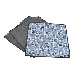 Paris Prix Lot de 3 Chiffons Carreaux de Ciment 30x30cm Gris
