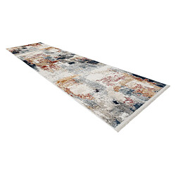 Acheter RUGSX Tapis, tapis de couloir moderne DISTIN 0144B blanc rose poudre - Abstraction, vintage, franges 80x250 cm