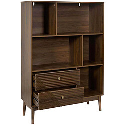 Acheter The home deco factory Bibliothèque avec tiroirs - Marron