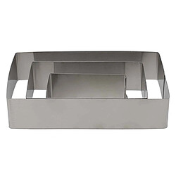 Paris Prix Lot de 3 Cadres à Pâtisserie Rectangulaires 20cm Argent