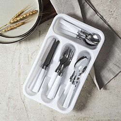 Paris Prix Ménagère 16 Pièces & Range-Couverts Campus 32cm Blanc